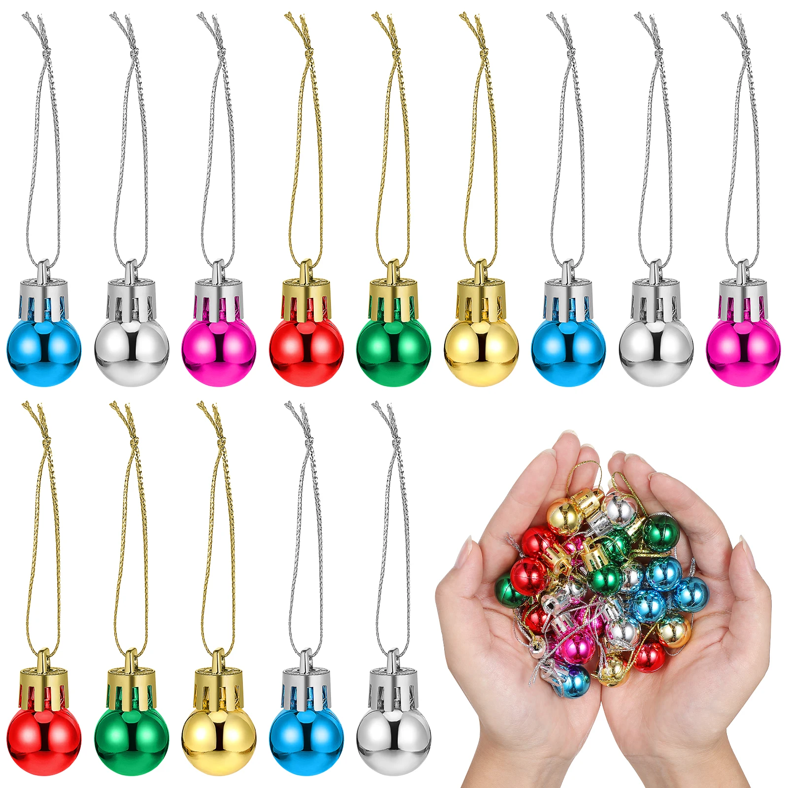 24pcs 2Cm Christmas Pendant Miniature Ball Hanging Decor Xmas Tree Ornaments Party Home Decoration Accessories Mixed Color
24pcs 2Cm Christmas Pendant Miniature Ball Hanging Decor Xmas Tree Ornaments Party Home Decoration Accessories Mixed Color