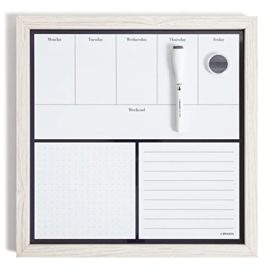 Rustic Weekly with White Wooden Frame, Office Supplies, 14" x 14"
Rustic Weekly with White Wooden Frame, Office Supplies, 14" x 14"