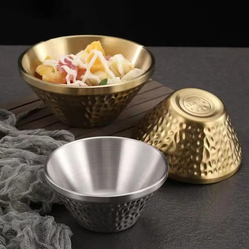 SUS304 Stainless Steel Insulated Soup Bowls Double Walled Unbreakable Ice Cream Bowl Microwave Safe Hammered Texture Cereal Bowl
SUS304 Stainless Steel Insulated Soup Bowls Double Walled Unbreakable Ice Cream Bowl Microwave Safe Hammered Texture Cereal Bowl