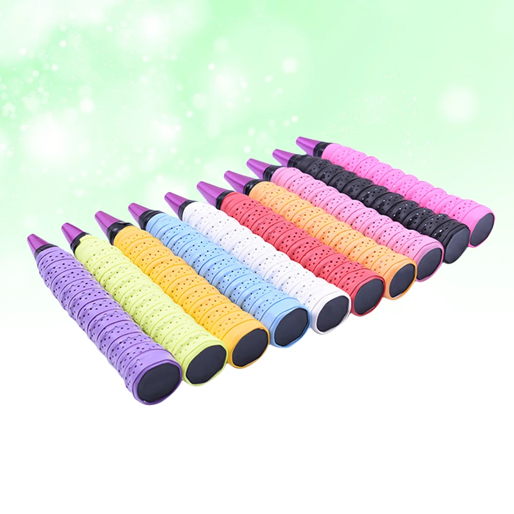 10pcs Anti-Slip Sweatband Sticky Fabric Elastic Headband Breathable Moisture Absorbing Grip Tape For Tennis Badminton Sports
10pcs Anti-Slip Sweatband Sticky Fabric Elastic Headband Breathable Moisture Absorbing Grip Tape For Tennis Badminton Sports