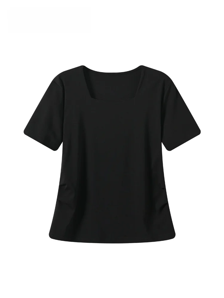 Cara CLUB plus Size Short Sleeve T-Shirt Women's Summer New Style Casual Anti-Aging Square Collar Slimming Top
Cara CLUB plus Size Short Sleeve T-Shirt Women's Summer New Style Casual Anti-Aging Square Collar Slimming Top