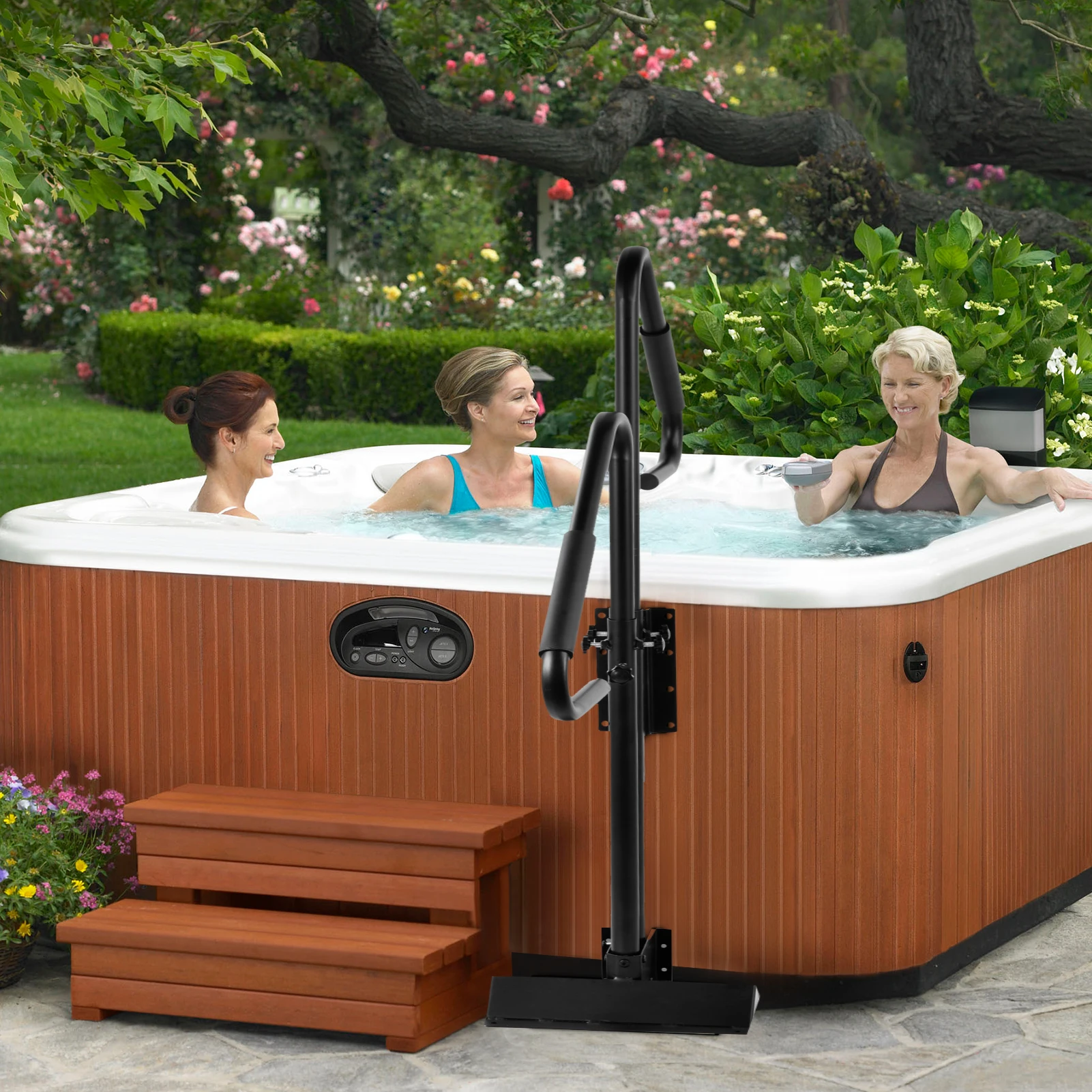 Way Hot Tub Handrails, Adjustable Height SPA Handrail w/360 Swivel Option, Hot Tub Railing to Get in and Out, 600LBS SPA Side Handrail w/Slide Under Mount Base for Indoor&Outdoor
Way Hot Tub Handrails, Adjustable Height SPA Handrail w/360 Swivel Option, Hot Tub Railing to Get in and Out, 600LBS SPA Side Handrail w/Slide Under Mount Base for Indoor&Outdoor