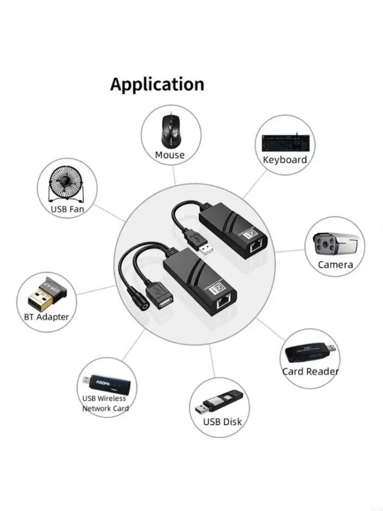 H37B Fast Speed USB2.0 Extension Connectors Over Ethernet, RJ45 USB Extender for Webcam Keyboards Mouse, Black
H37B Fast Speed USB2.0 Extension Connectors Over Ethernet, RJ45 USB Extender for Webcam Keyboards Mouse, Black