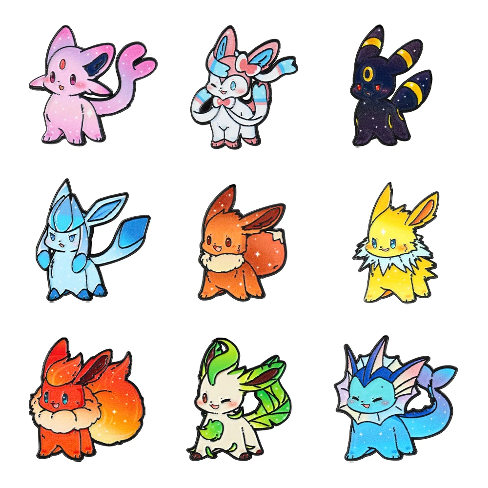 9Pcs Eeveelutions Enamel Pins Set Cute Pokemon Eevee Brooches for Backpacks And Bags Lapel Badges Jewelry Gift for Fans
9Pcs Eeveelutions Enamel Pins Set Cute Pokemon Eevee Brooches for Backpacks And Bags Lapel Badges Jewelry Gift for Fans