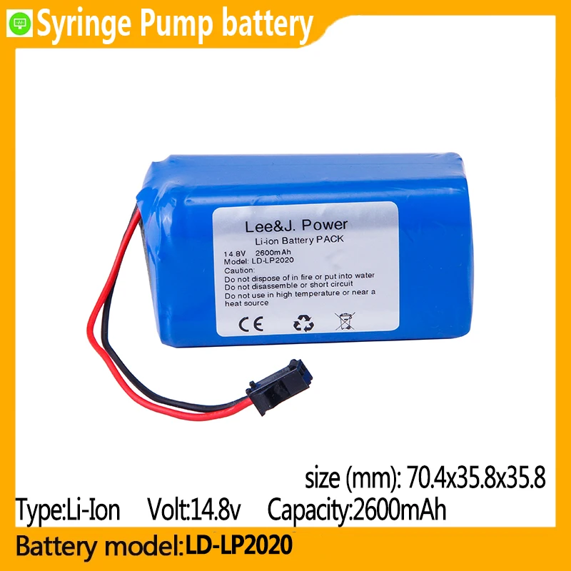 LD-LP2020 capacity 2600mAh 14.8v Li-ion battery, suitable for rand LD-LP2020,LD-P2020II,Syringe Pump
LD-LP2020 capacity 2600mAh 14.8v Li-ion battery, suitable for rand LD-LP2020,LD-P2020II,Syringe Pump