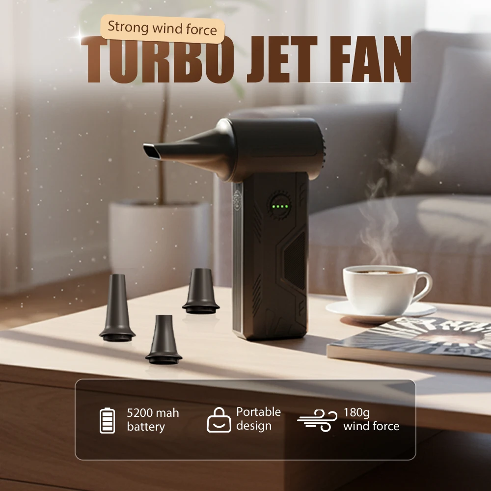 Turbo Fan Dust Blower, Cordless Electric Air Duster Brushless Motor, 4-Speed Adjustable Blower For PC Laptop Car Cleaning Tool
Turbo Fan Dust Blower, Cordless Electric Air Duster Brushless Motor, 4-Speed Adjustable Blower For PC Laptop Car Cleaning Tool