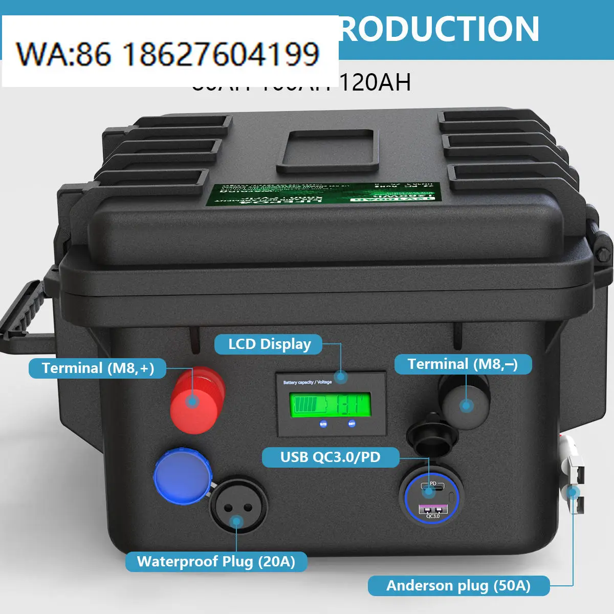 12V 24V LiFePO4 Battery Pack, 100Ah-280Ah Large Capacity, Bluetooth Solar Energy Storage for RV Marine Outdoor
12V 24V LiFePO4 Battery Pack, 100Ah-280Ah Large Capacity, Bluetooth Solar Energy Storage for RV Marine Outdoor