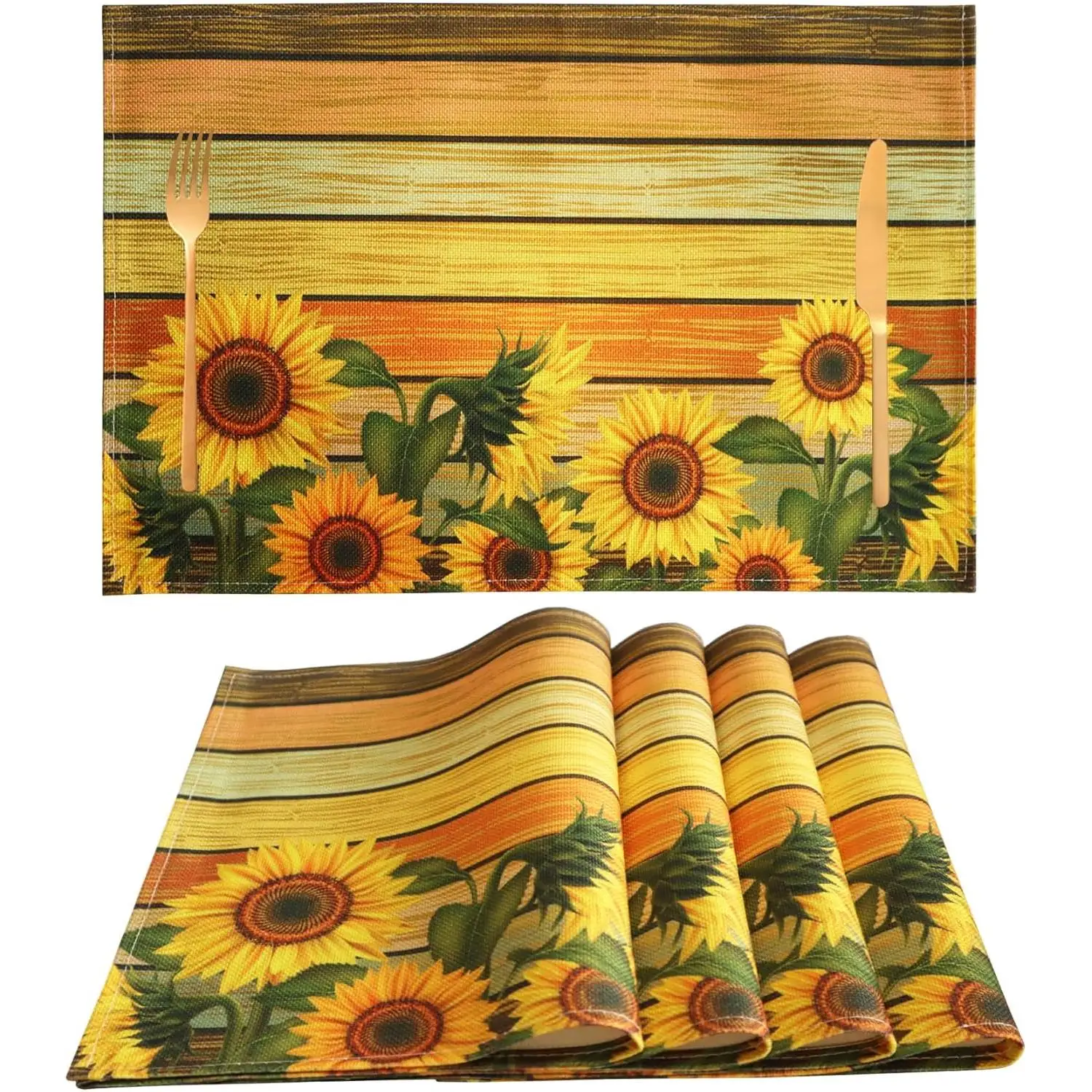 Набор салфеток для стола с подсолнухом из 4 термостойких моющихся протираемых льняных тканей, прямоугольных ковриков для стола, 18 х 12 дюймов, желтый цвет
Набор салфеток для стола с подсолнухом из 4 термостойких моющихся протираемых льняных тканей, прямоугольных ковриков для стола, 18 х 12 дюймов, желтый цвет