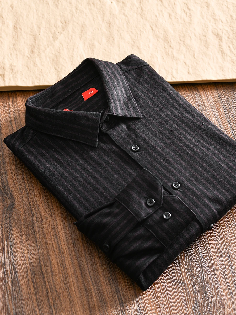 Skin-friendly Breathable Slim-fit Long Sleeve Men's Casual Striped Shirt Fashionable Urban Style Autumn Winter Business Shirt
Skin-friendly Breathable Slim-fit Long Sleeve Men's Casual Striped Shirt Fashionable Urban Style Autumn Winter Business Shirt