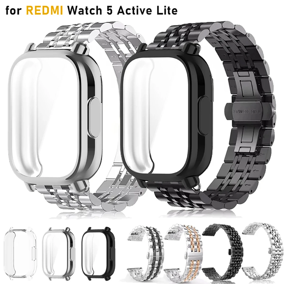 Металлический ремешок для Redmi Watch 5, активный ремешок для часов для Redmi Watch 5 Lite, браслет + защитная крышка, браслет из нержавеющей стали
Металлический ремешок для Redmi Watch 5, активный ремешок для часов для Redmi Watch 5 Lite, браслет + защитная крышка, браслет из нержавеющей стали