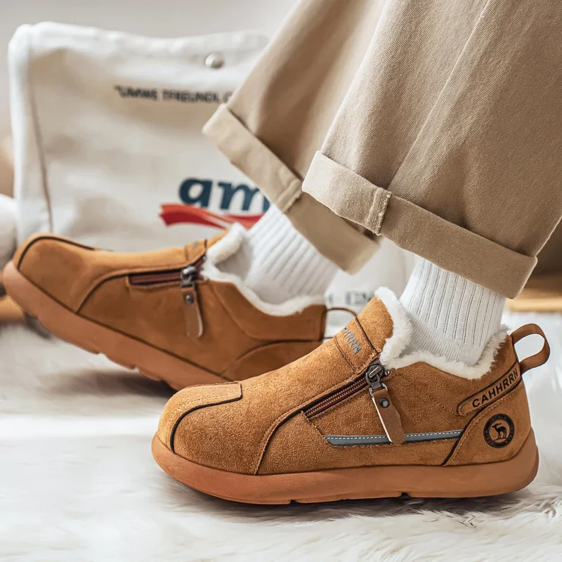 New Winter Warm Cotton Boots - Men's Fleece-Lined, Suede Leather Outdoor Cotton Shoes, Snow Boots, Stylish Work Shoes
New Winter Warm Cotton Boots - Men's Fleece-Lined, Suede Leather Outdoor Cotton Shoes, Snow Boots, Stylish Work Shoes