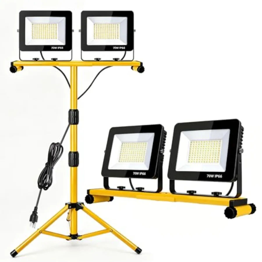 LED Work Lights with Stand 21000 Lumen - Work Light Waterproof Foldable Tripod 6 500 Kelvin Extended Cord for Outdoor and Indoo
LED Work Lights with Stand 21000 Lumen - Work Light Waterproof Foldable Tripod 6 500 Kelvin Extended Cord for Outdoor and Indoo