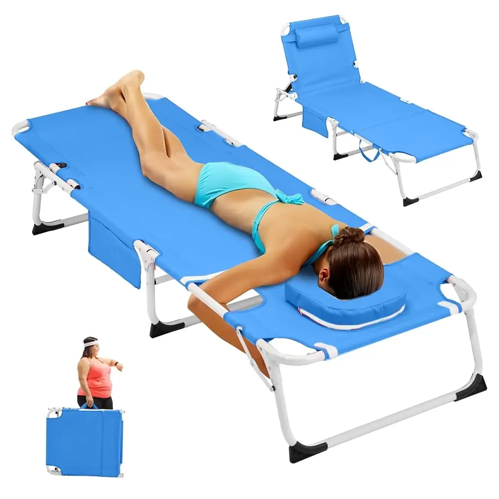 3-In-1 Tanning Chair With Face Hole For Outside, 5-Position Reclining & Head Cushion – Portable Folding Beach Lounge Chairs For
3-In-1 Tanning Chair With Face Hole For Outside, 5-Position Reclining & Head Cushion – Portable Folding Beach Lounge Chairs For