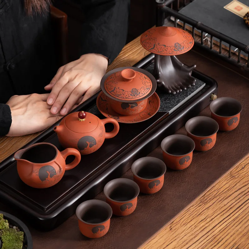Raw ore purple sand kung fu handmade tea set vintage high-grade business annual meeting anniversary ceremony
Raw ore purple sand kung fu handmade tea set vintage high-grade business annual meeting anniversary ceremony