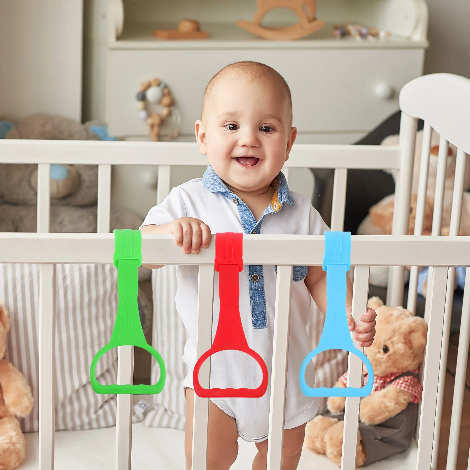 4 Pcs Crib Fence Hanging Ring Baby Walking Assistant Rings Children's Toy Bed Pull Bar The Practice Standing
4 Pcs Crib Fence Hanging Ring Baby Walking Assistant Rings Children's Toy Bed Pull Bar The Practice Standing