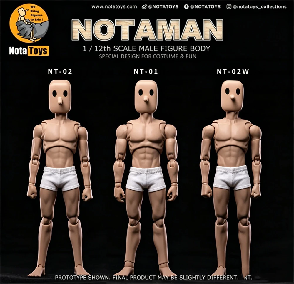 Hot Sales 1/12th Notaman Body Strong Muscle Action Figure NT-01 NT-02 Thin NT-02 Wide Figure No Pant with Hands Shoe For Fans
Hot Sales 1/12th Notaman Body Strong Muscle Action Figure NT-01 NT-02 Thin NT-02 Wide Figure No Pant with Hands Shoe For Fans