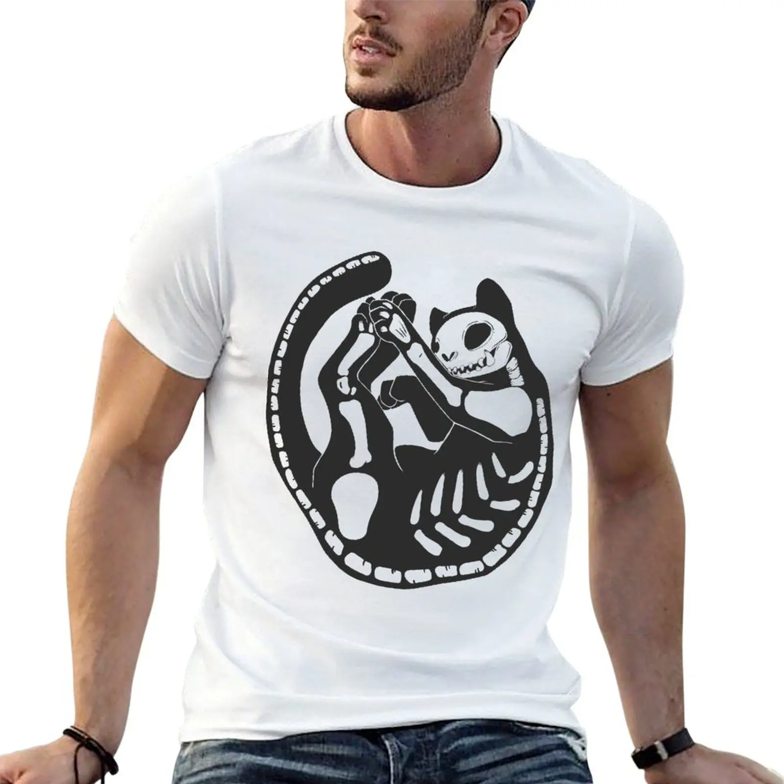 Cat Skeleton Halloween Artwork T-Shirt luxury designer Blouse man clothes mens workout shirts
Cat Skeleton Halloween Artwork T-Shirt luxury designer Blouse man clothes mens workout shirts