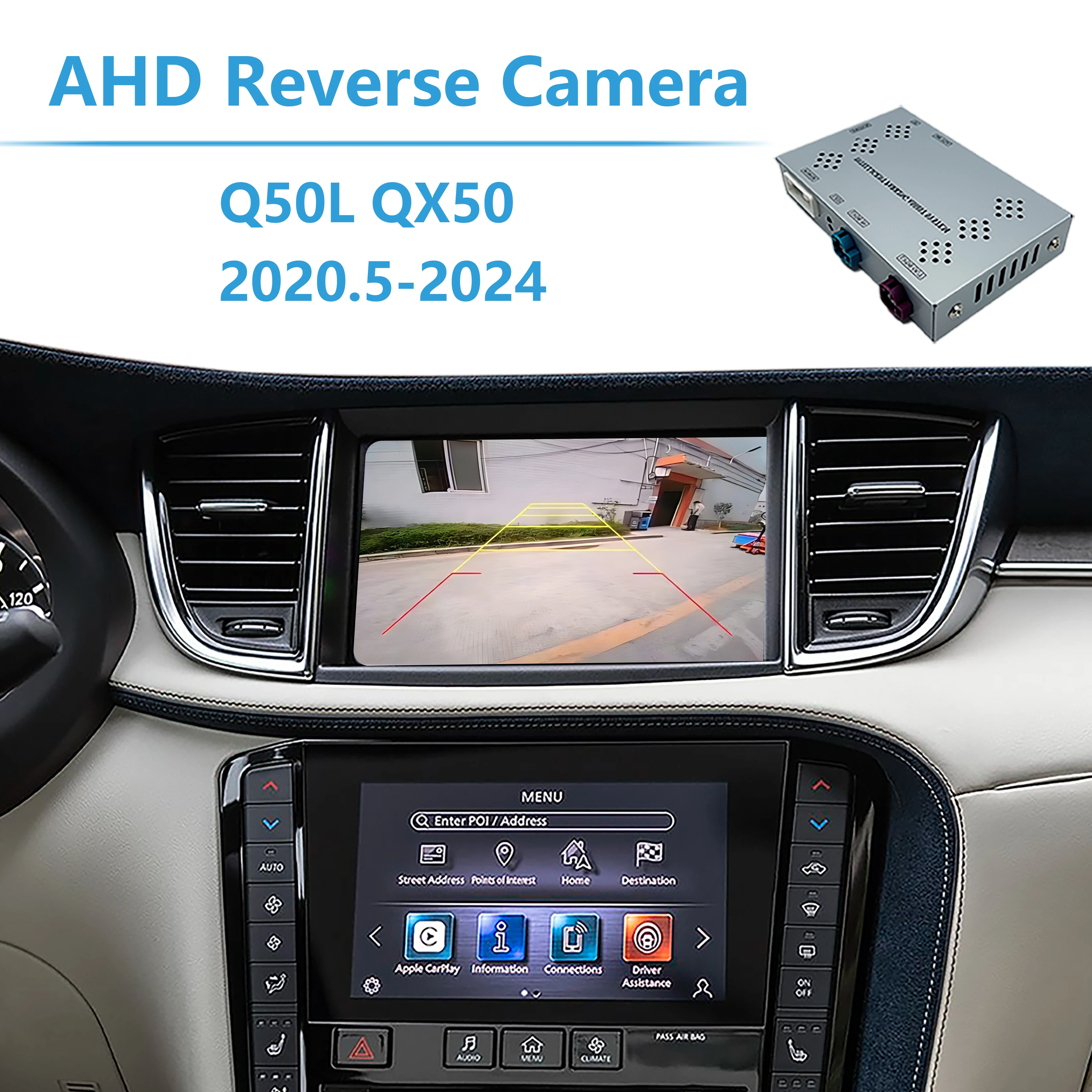 AHD Reverse Camera for Infiniti Q50 QX50 2020-2025 Add Front Camera Plug and Play Retrofit Kit Rear and Backup Camera Interface
AHD Reverse Camera for Infiniti Q50 QX50 2020-2025 Add Front Camera Plug and Play Retrofit Kit Rear and Backup Camera Interface