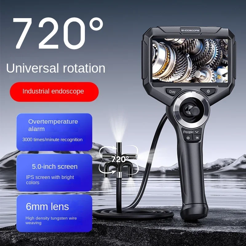 5-inch 720 degree 6mm 1m 4way HD universal steering endoscope, handheld with screen pipeline, automotive inspection endoscope
5-inch 720 degree 6mm 1m 4way HD universal steering endoscope, handheld with screen pipeline, automotive inspection endoscope