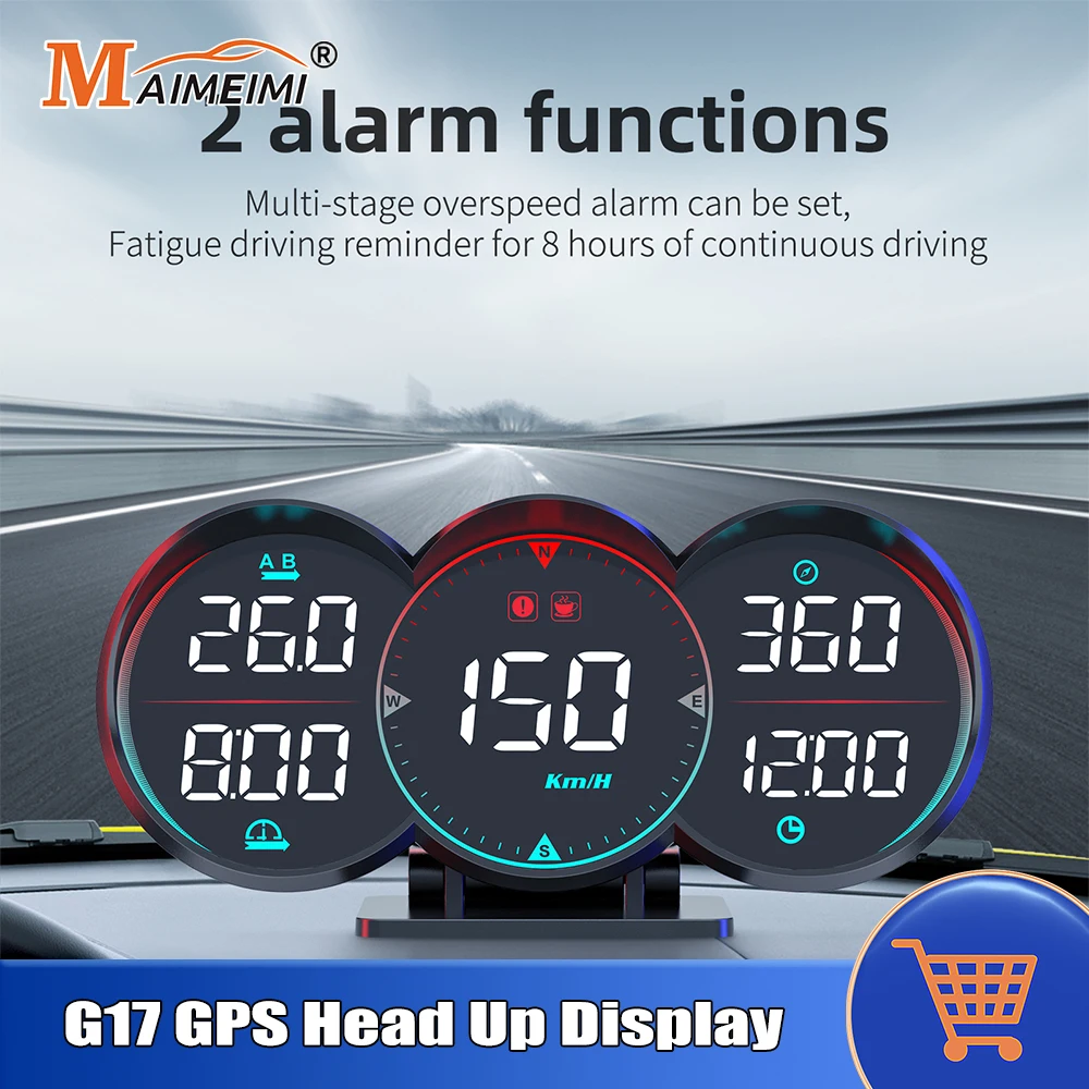 G17 HUD GPS Heads Up Дисплей ЖК-спидометр Измеритель уклона Вождение Расстояние Компас Сигнализация превышения скорости Втома Время вождения Вытата
G17 HUD GPS Heads Up Дисплей ЖК-спидометр Измеритель уклона Вождение Расстояние Компас Сигнализация превышения скорости Втома Время вождения Вытата
