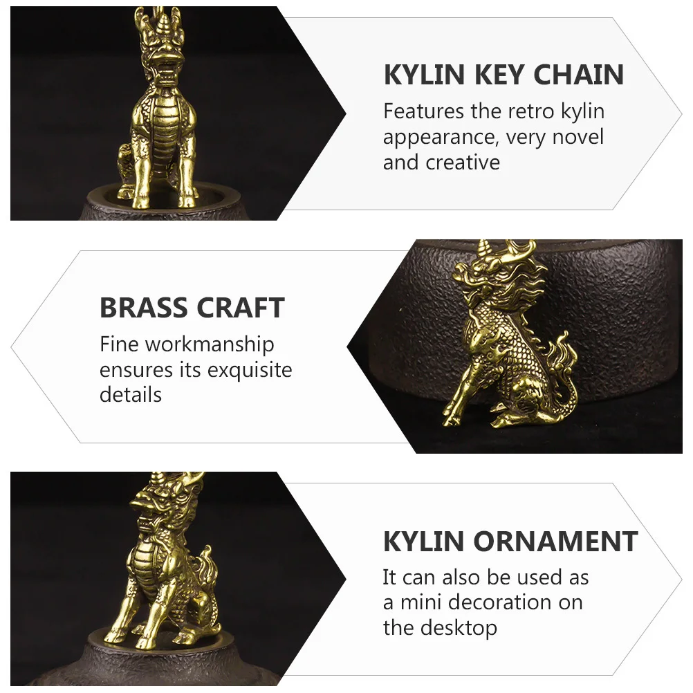 Chic Gift Kids Friends Brass Kylin Keychain Retro Appearance Fine Workmanship Mini Desktop Decoration Small Desktop Decor
Chic Gift Kids Friends Brass Kylin Keychain Retro Appearance Fine Workmanship Mini Desktop Decoration Small Desktop Decor