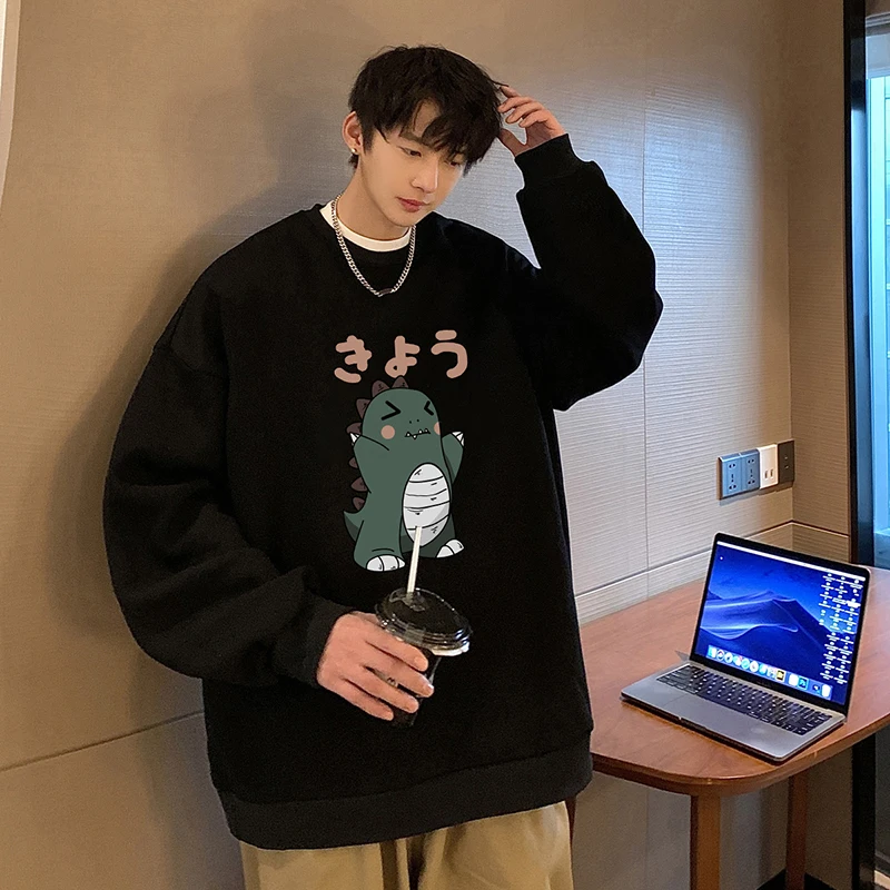 Little Dinosaur Cartoon Print Round Collar Hoodie Boys Spring And Autumn Loose Large Size Tide Brand Top Black Off-White Gray
Little Dinosaur Cartoon Print Round Collar Hoodie Boys Spring And Autumn Loose Large Size Tide Brand Top Black Off-White Gray