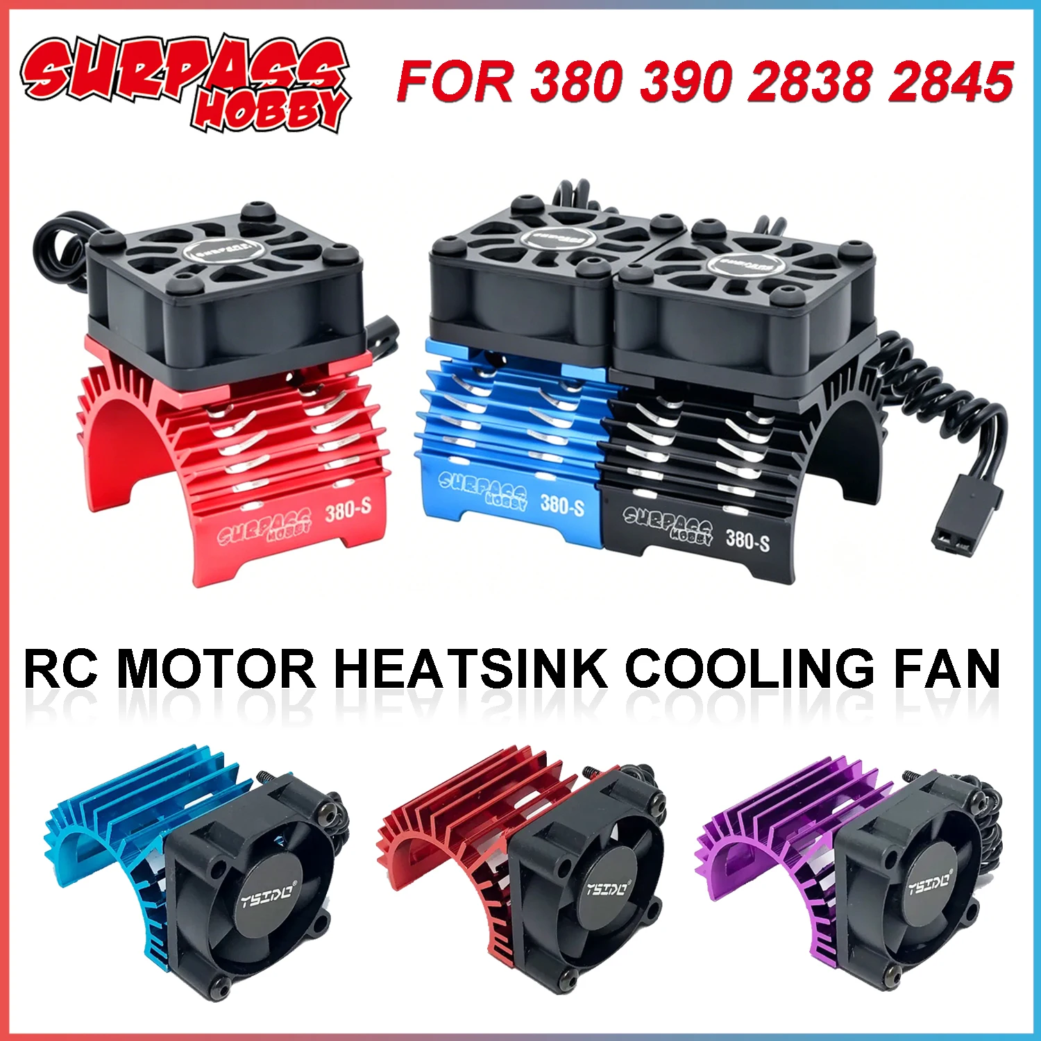 Surpass Hobby RC Motor Heatsink Cooling Fan for 380 390 2838 2845 28-29mm Brushless Motor Wltoys 1/12 1/14 1/16 RC Car Upgrade
Surpass Hobby RC Motor Heatsink Cooling Fan for 380 390 2838 2845 28-29mm Brushless Motor Wltoys 1/12 1/14 1/16 RC Car Upgrade