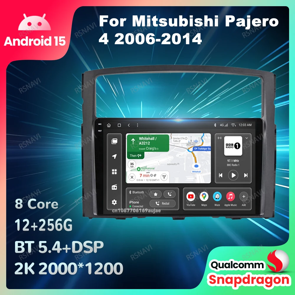 Car Radio Android 15 For Mitsubishi Pajero 4 2006-2014 DVD Qualcomm Multimedia Head Unit 5G WIFI GPS BT Stereo Navigation QLED
Car Radio Android 15 For Mitsubishi Pajero 4 2006-2014 DVD Qualcomm Multimedia Head Unit 5G WIFI GPS BT Stereo Navigation QLED