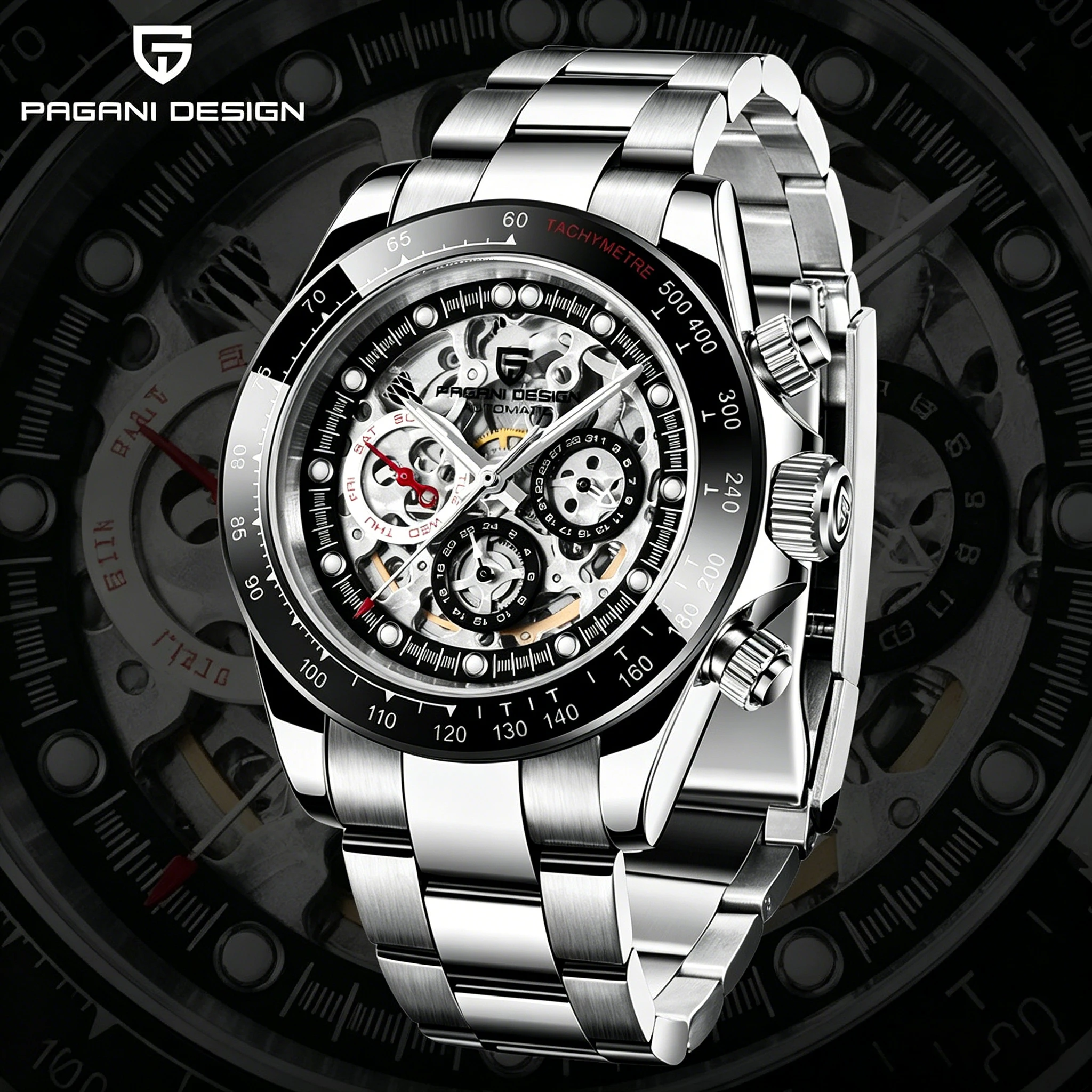 PAGANI DESIGN Newest 40mm Men's Automatic Mechanical Watch Luxury Sapphire Glass Stainless Steel Waterproof Relogio Masculino
PAGANI DESIGN Newest 40mm Men's Automatic Mechanical Watch Luxury Sapphire Glass Stainless Steel Waterproof Relogio Masculino