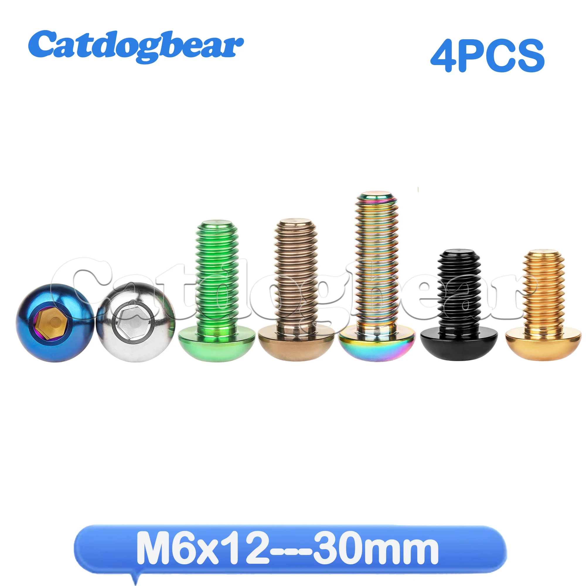 Catdogbear Titanium Bolt 4PCS M6x 12 16 20 25 30mm Allen Key Head Screws for Motor Bike Disc
Catdogbear Titanium Bolt 4PCS M6x 12 16 20 25 30mm Allen Key Head Screws for Motor Bike Disc