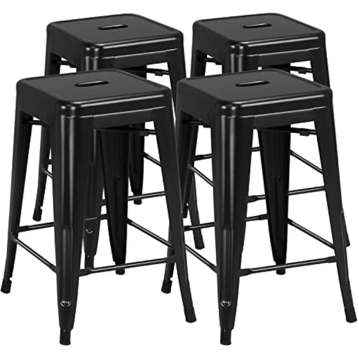 24 inch barstools Set of 4 Counter Height Metal Bar Stools, Indoor/Outdoor Stackable Bartool Industrial High Backless Stools B
24 inch barstools Set of 4 Counter Height Metal Bar Stools, Indoor/Outdoor Stackable Bartool Industrial High Backless Stools B