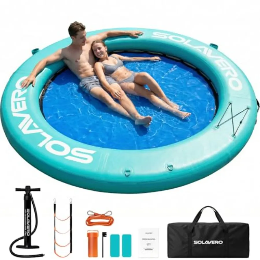 8FT Round Floating Ring Inflatable Water Hammock with Cupholder Heavy Duty Pool Float Raft for Ocean and Lake Inflatable Dock F
8FT Round Floating Ring Inflatable Water Hammock with Cupholder Heavy Duty Pool Float Raft for Ocean and Lake Inflatable Dock F