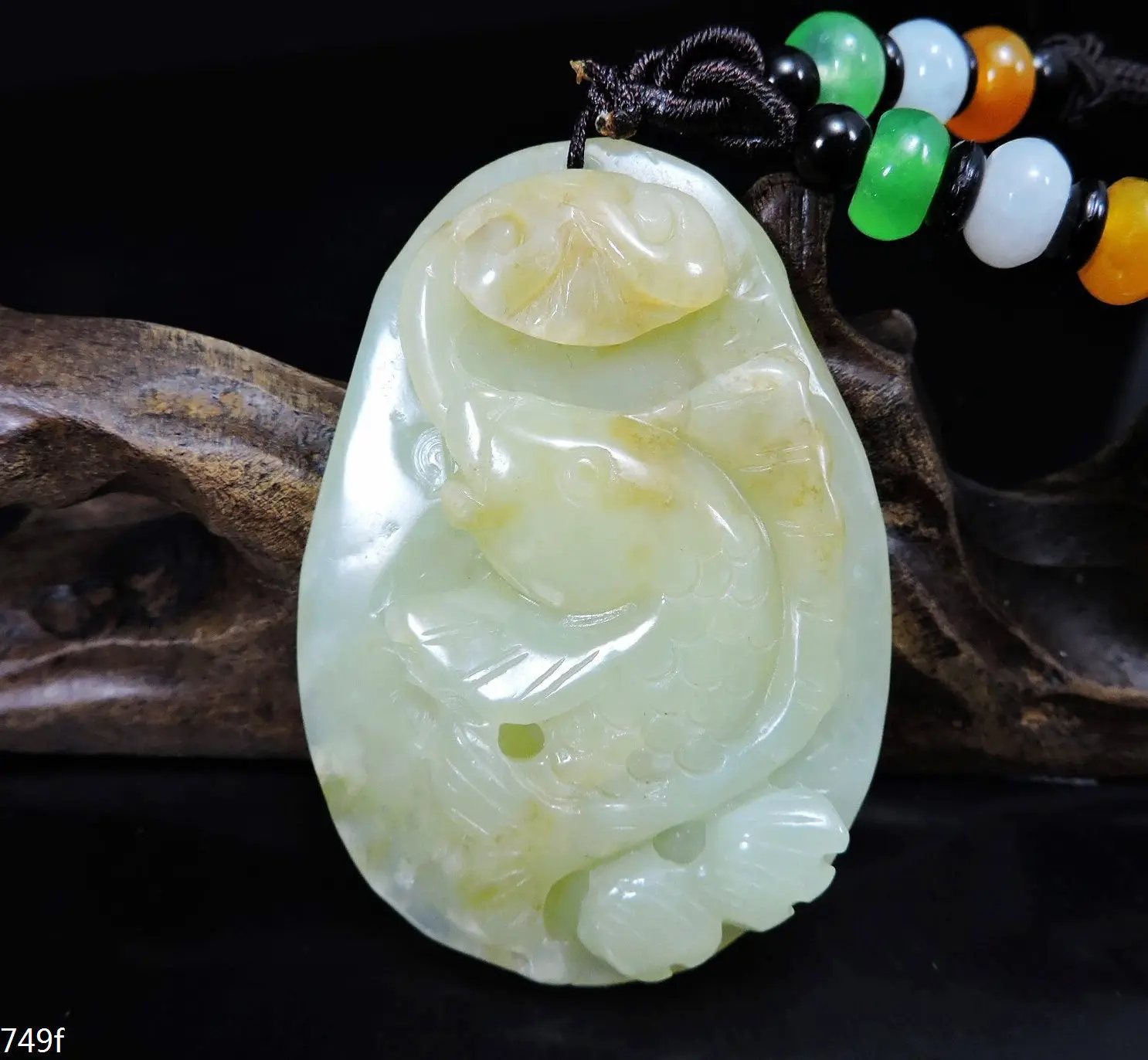 Jade Jewelry Certified Natural Hetian Jade Pendant Hand-Carved fish&Ruyi Jade Necklace 749F
Jade Jewelry Certified Natural Hetian Jade Pendant Hand-Carved fish&Ruyi Jade Necklace 749F