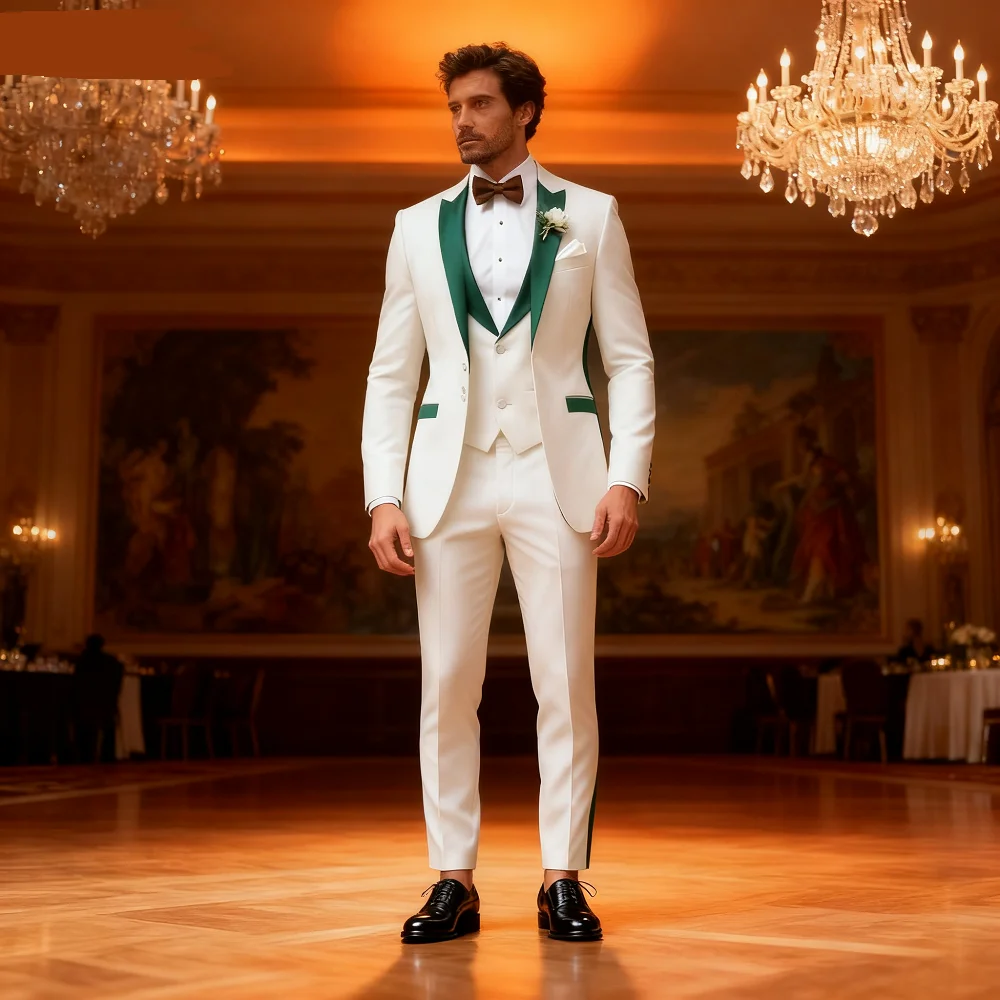 Brown Peak Lapel 3 Piece Men's Tuxedos Fashion Single Breasted Formal Men's Clothes Intelligent Casual Wedding Tuxedos
Brown Peak Lapel 3 Piece Men's Tuxedos Fashion Single Breasted Formal Men's Clothes Intelligent Casual Wedding Tuxedos