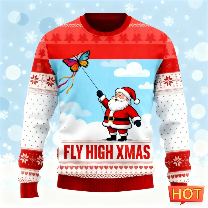 Новинка 2026, забавные толстовки с рисунком Санта-Клауса, модные новогодние 3D принты, уродливые рождественские толстовки, свободные дышащие пуловеры
Новинка 2026, забавные толстовки с рисунком Санта-Клауса, модные новогодние 3D принты, уродливые рождественские толстовки, свободные дышащие пуловеры
