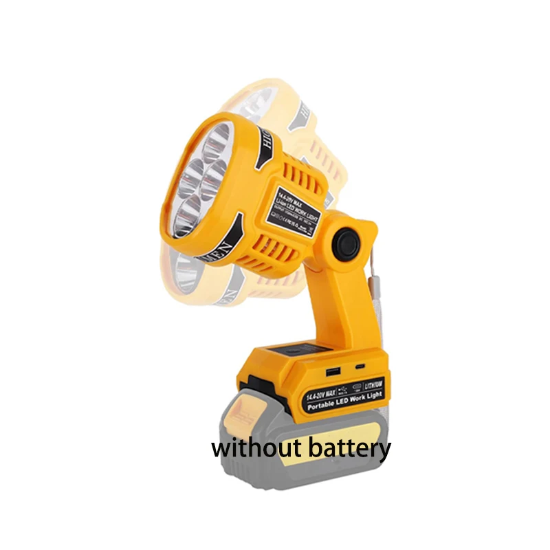 12W Wireless Flashlight Portable Folding Work Light Compatible with For Dewalt 20V Lithium Batteries Handheld Outdoor Spotlight
12W Wireless Flashlight Portable Folding Work Light Compatible with For Dewalt 20V Lithium Batteries Handheld Outdoor Spotlight
