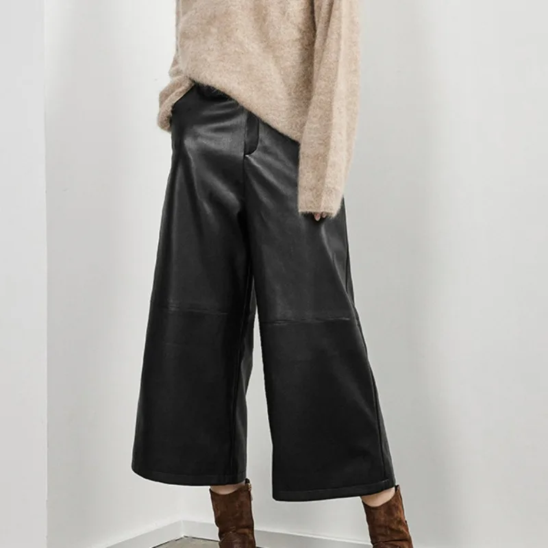 Genuine Leather Pants Autumn Winter New Commuter Style Versatile Slimming Basic Wide-Leg Sheepskin Cropped Pants
Genuine Leather Pants Autumn Winter New Commuter Style Versatile Slimming Basic Wide-Leg Sheepskin Cropped Pants