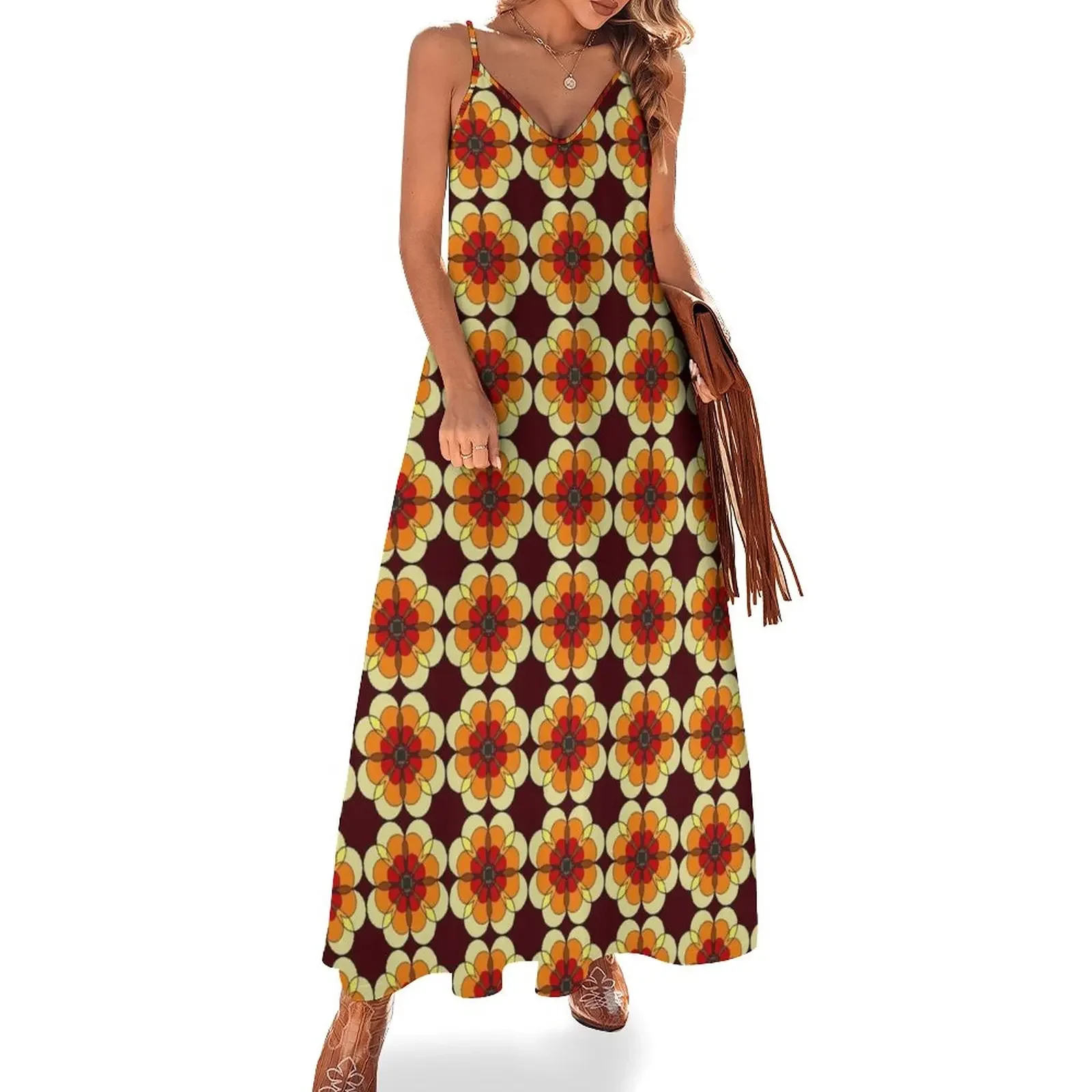 Retro Marigold Sleeveless Dress Women's summer skirt dresses with long sleeves bandage dress clothes Dress
Retro Marigold Sleeveless Dress Women's summer skirt dresses with long sleeves bandage dress clothes Dress