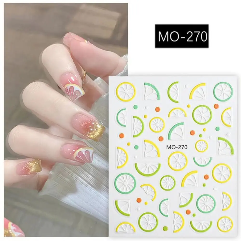 New 5D Fruit Nail Stickers DIY Embossed Strawberry Lemon Cherry Flower Stickers Self Adhesive Nail Art Sliders Decals
New 5D Fruit Nail Stickers DIY Embossed Strawberry Lemon Cherry Flower Stickers Self Adhesive Nail Art Sliders Decals