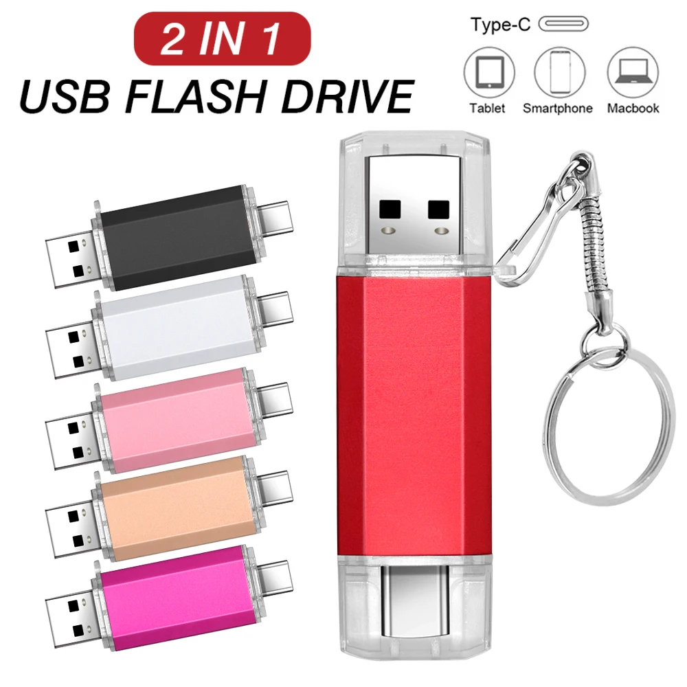 Android OTG 2 in 1 USB Flash Drives 4GB 8GB 16GB Type-C Micro Pendrives 256GB 128GB 64GB 32GBPen Drive Cle For Phone 2.0
Android OTG 2 in 1 USB Flash Drives 4GB 8GB 16GB Type-C Micro Pendrives 256GB 128GB 64GB 32GBPen Drive Cle For Phone 2.0
