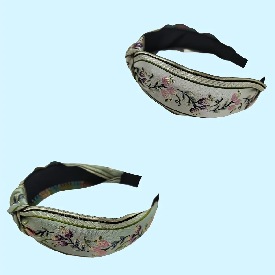 Embroidery Knotted Wide Hairbands for Women Girls Headwear Fashion Fabric Headbands Female Elastic Hair Hoop Hair Band
Embroidery Knotted Wide Hairbands for Women Girls Headwear Fashion Fabric Headbands Female Elastic Hair Hoop Hair Band