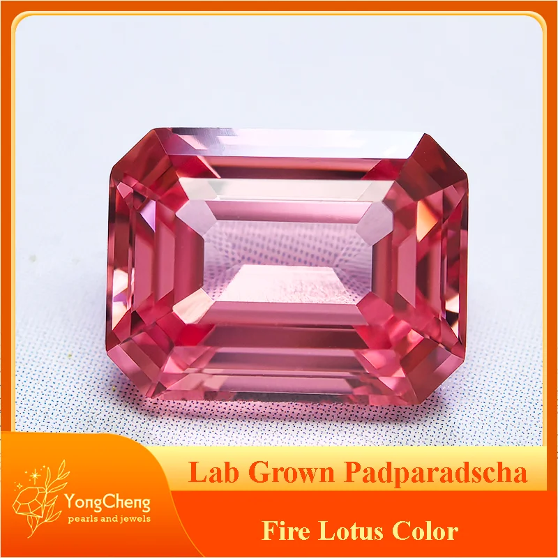 Lab Grown Padparadscha Fire Lotus Color Emerald Cut Gemstone for Charms DIY Necklace Earrings Materials Selectable Certificate
Lab Grown Padparadscha Fire Lotus Color Emerald Cut Gemstone for Charms DIY Necklace Earrings Materials Selectable Certificate