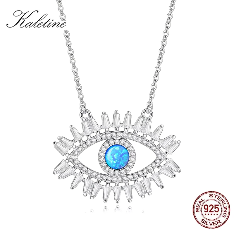 KALETINE Luck evil eye Necklace AAA Cubic Zirconia 925 Sterling Silver Turquoises Stone Fashion Classic Eye Turkey Jewelry
KALETINE Luck evil eye Necklace AAA Cubic Zirconia 925 Sterling Silver Turquoises Stone Fashion Classic Eye Turkey Jewelry