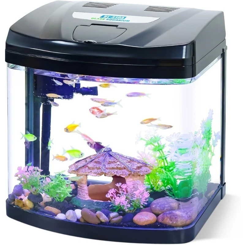 4 Gallon Glass Aquarium Starter Kit with Flip Top Feeding Port Eco Cycle Filter Air Pump LED Light for Betta Fish
4 Gallon Glass Aquarium Starter Kit with Flip Top Feeding Port Eco Cycle Filter Air Pump LED Light for Betta Fish