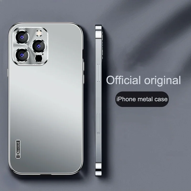 Metal Aluminum Alloy Case for iPhone, Full Camera Protective, Original Color, Ultrathin Back Cover iPhone 16, 15, 14, 13 Pro Max
Metal Aluminum Alloy Case for iPhone, Full Camera Protective, Original Color, Ultrathin Back Cover iPhone 16, 15, 14, 13 Pro Max