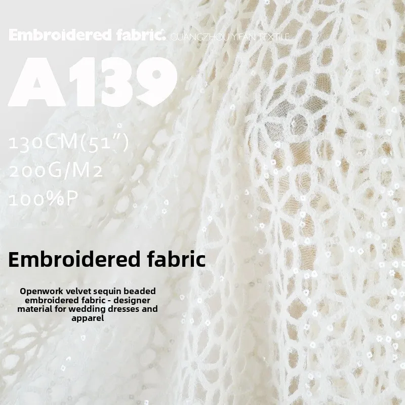 Soft Hollow Out Beading Sequin Mesh Fabric for Wedding Dress Coat Clothing Diy By The Yard Sewing Material Cloth Wholesale
Soft Hollow Out Beading Sequin Mesh Fabric for Wedding Dress Coat Clothing Diy By The Yard Sewing Material Cloth Wholesale
