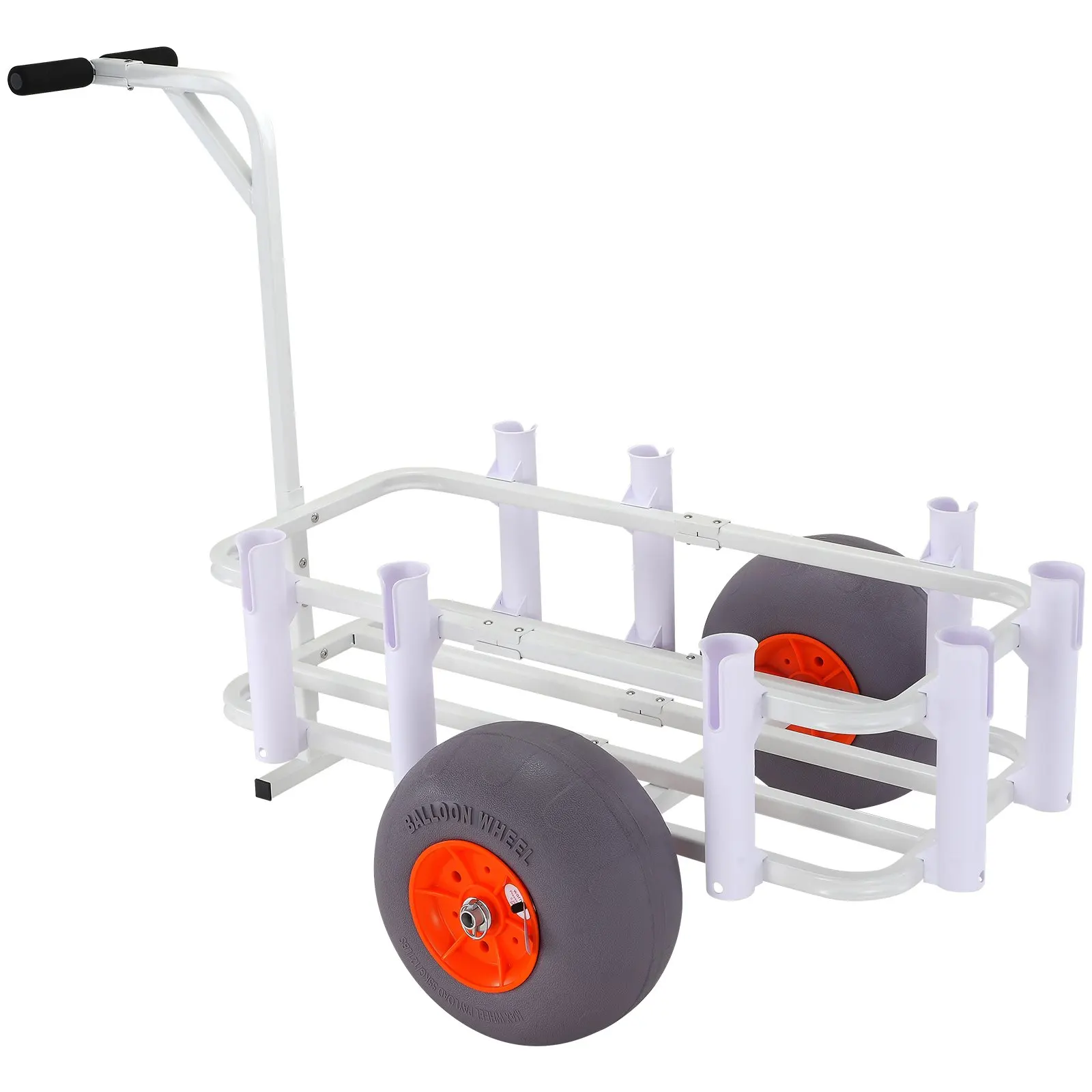 Beach Fishing Cart, 300 Lbs Load Capacity, Fish And Marine Cart With Two 13" Big Wheels PU Balloon Tires For Sand, Heavy-Duty
Beach Fishing Cart, 300 Lbs Load Capacity, Fish And Marine Cart With Two 13" Big Wheels PU Balloon Tires For Sand, Heavy-Duty