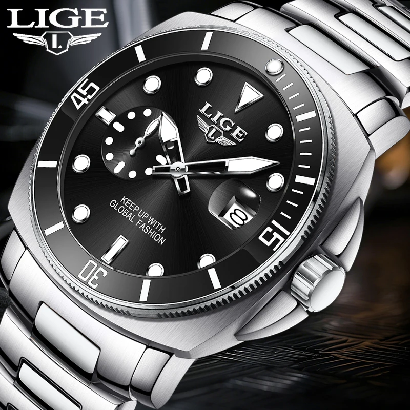 New Men Watch LIGE Casual Sports Diver Watch Men Fashion Stainless Steel Waterproof Luminous Quartz Chronograph Clock Gift Male
New Men Watch LIGE Casual Sports Diver Watch Men Fashion Stainless Steel Waterproof Luminous Quartz Chronograph Clock Gift Male