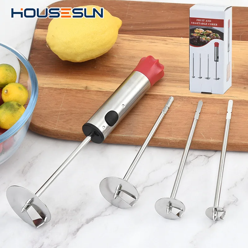LMM Fruit and vegetable coring device Fruit core remover Rotary hole digger Fruit heart separation tool
LMM Fruit and vegetable coring device Fruit core remover Rotary hole digger Fruit heart separation tool