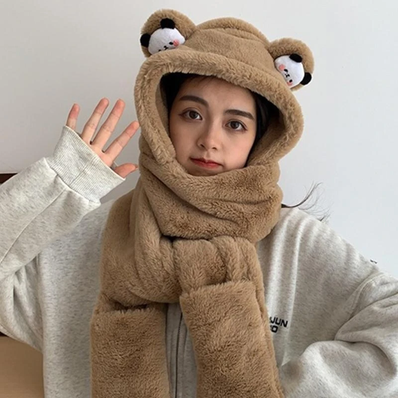 Fashion Winter Warm Sweet Panda Ear Cap Plush Hat Birthday Gift Windproof Ear for Protection Cartoon Hat Scarf Glov
Fashion Winter Warm Sweet Panda Ear Cap Plush Hat Birthday Gift Windproof Ear for Protection Cartoon Hat Scarf Glov